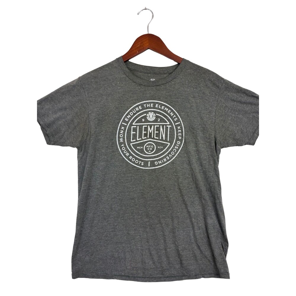 Element Skateboards T-Shirt Men's Medium Gray Logo Graphic Skate Tee M